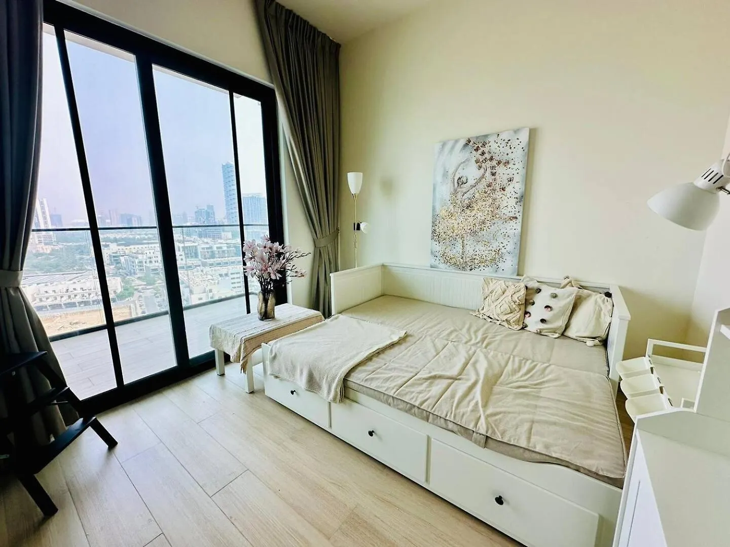 Apartamento Chic 2Br In Jvc Balcony Pool & Parking Dubái 0*,